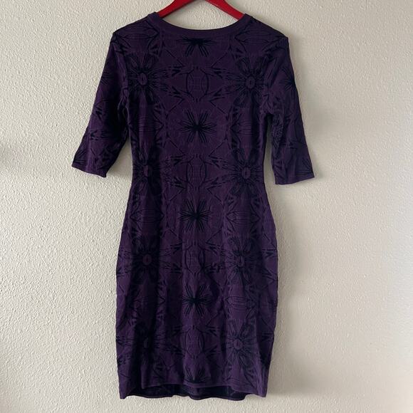 Missoni Whimsigoth black & purple Stretch dress floral pattern - Picture 2 of 8